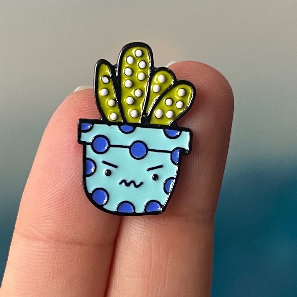Cactus Grumpy Small Enamel Pin/ Brooch Lapel